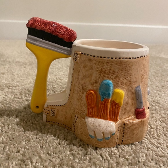 Carnation coffee mugs: set of 2 - dog and tool belt - Picture 4 of 5